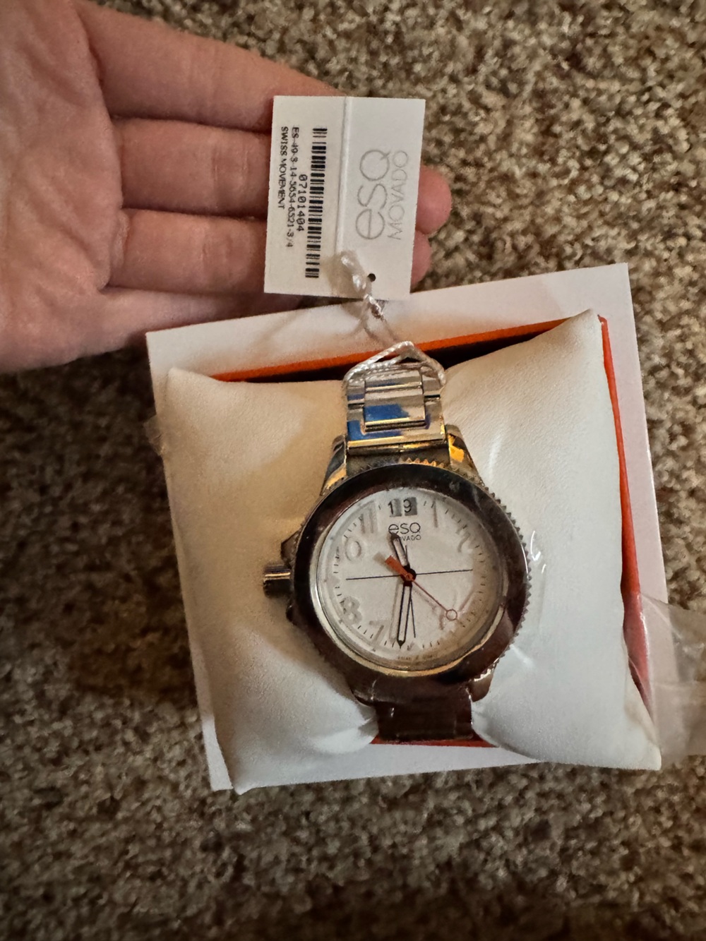 Movado ESQ Fusion Watch Destro crown model NWT & Box